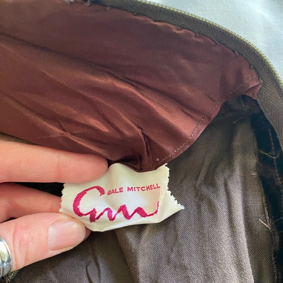 Vintage Chocolate Brown Crushed Velvet Dress - Picture 9 of 9